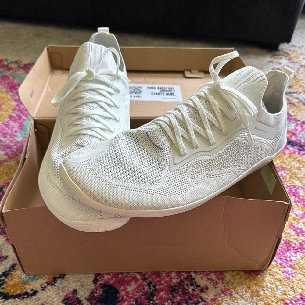 Vivobarefoot Primus Lite Knit M • Bright White • EU 47 / US 13 • BNIB